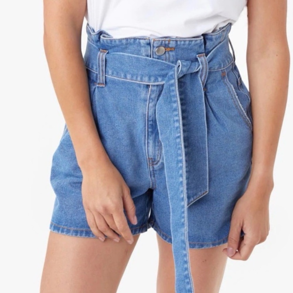 LOLE Denim 100% Cotton Tie-Waist Women Skirt - Picture 1 of 8